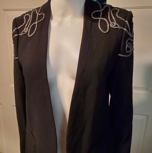 H&M BLACK AND SILVER BLAZER